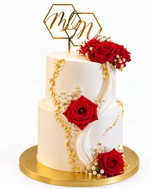 Visuel d’inspiration : Roses & dorures